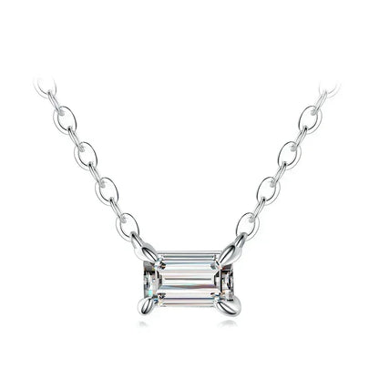 Modian Genuine 925 Sterling Silver Fashion Charm AAA Zirconia Pendant Necklace For Women Silver Female Necklaces Fine Jewelry