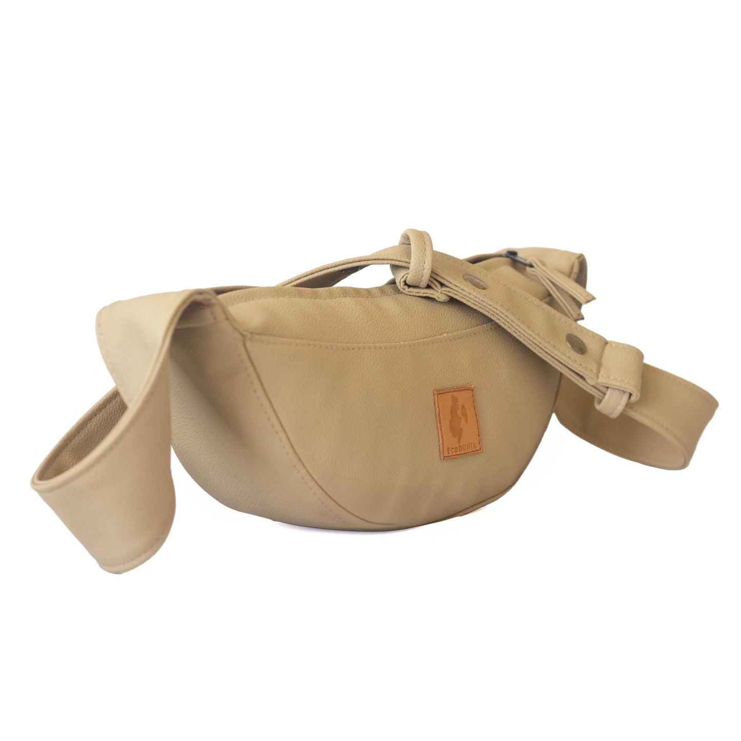 Half Moon Vegan Leather Crossbody Bag