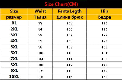 Men's 3XL-10XL Stretch Baggy Jogger Pants Elastic Waist Quick-Dry Streetwear Black Sweatpants Plus Size Casual Pants Relaxed Fit