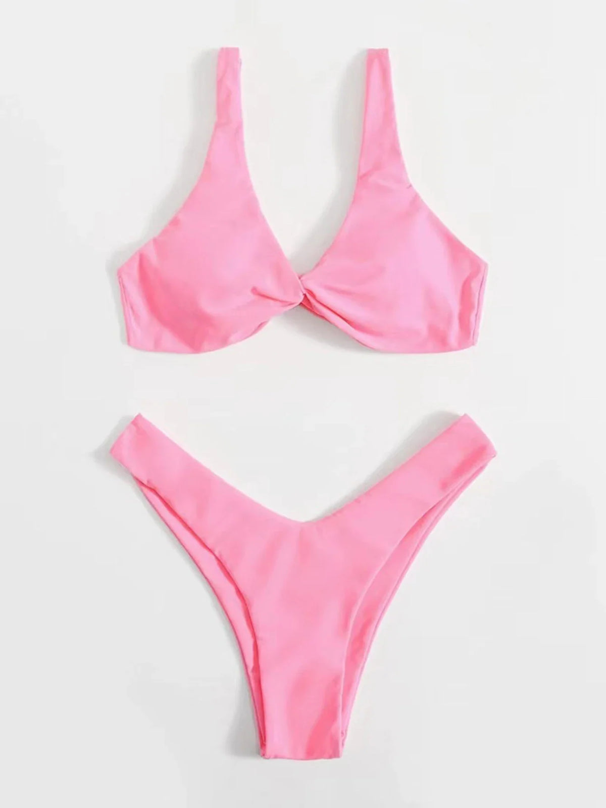 ZTVitality Solid Tie Sexy Bikini 2021 Hot Sale Padded Bra High Leg Bandage Push Up Bikini Set Brazilian Swimsuit Women Swimwear