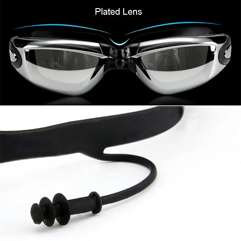 Men Swimming Shorts Waterproof Competition Swim Equipment Goggles with Ear-plug Cap Case Trunks Briefs Swimwear Half Pants 2026