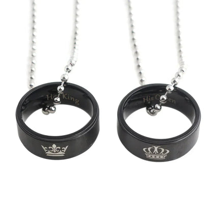 Pair Of Lovers Fashion Puzzle Anatomical Heart Necklaces Pendants Stainless Steel Chain Couple Collares Women Valentine Day Gift