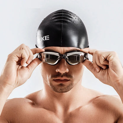 Men Swimming Shorts Waterproof Competition Swim Equipment Goggles with Ear-plug Cap Case Trunks Briefs Swimwear Half Pants 2026