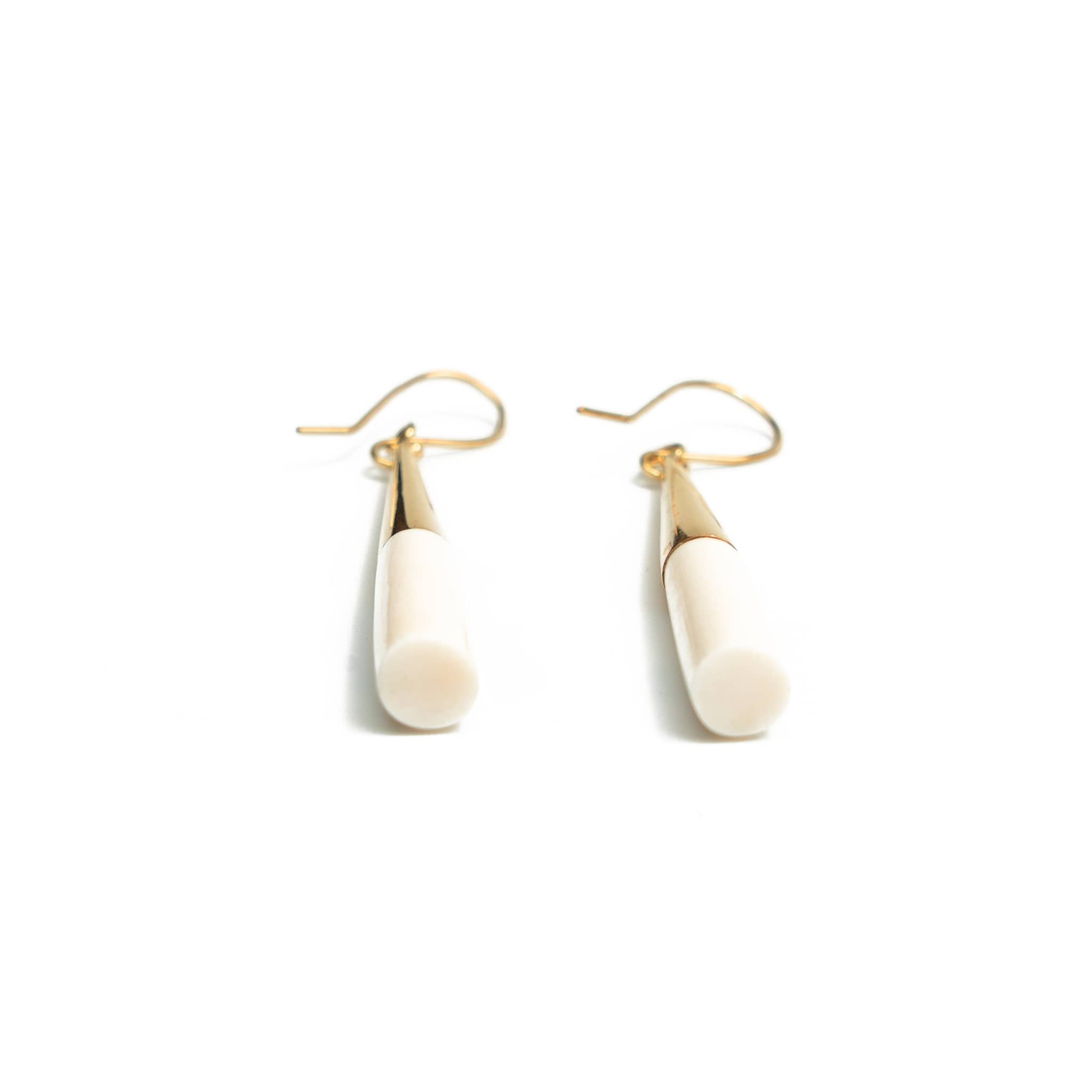 Brass & Horn Drop Hook Earrings | Lulu