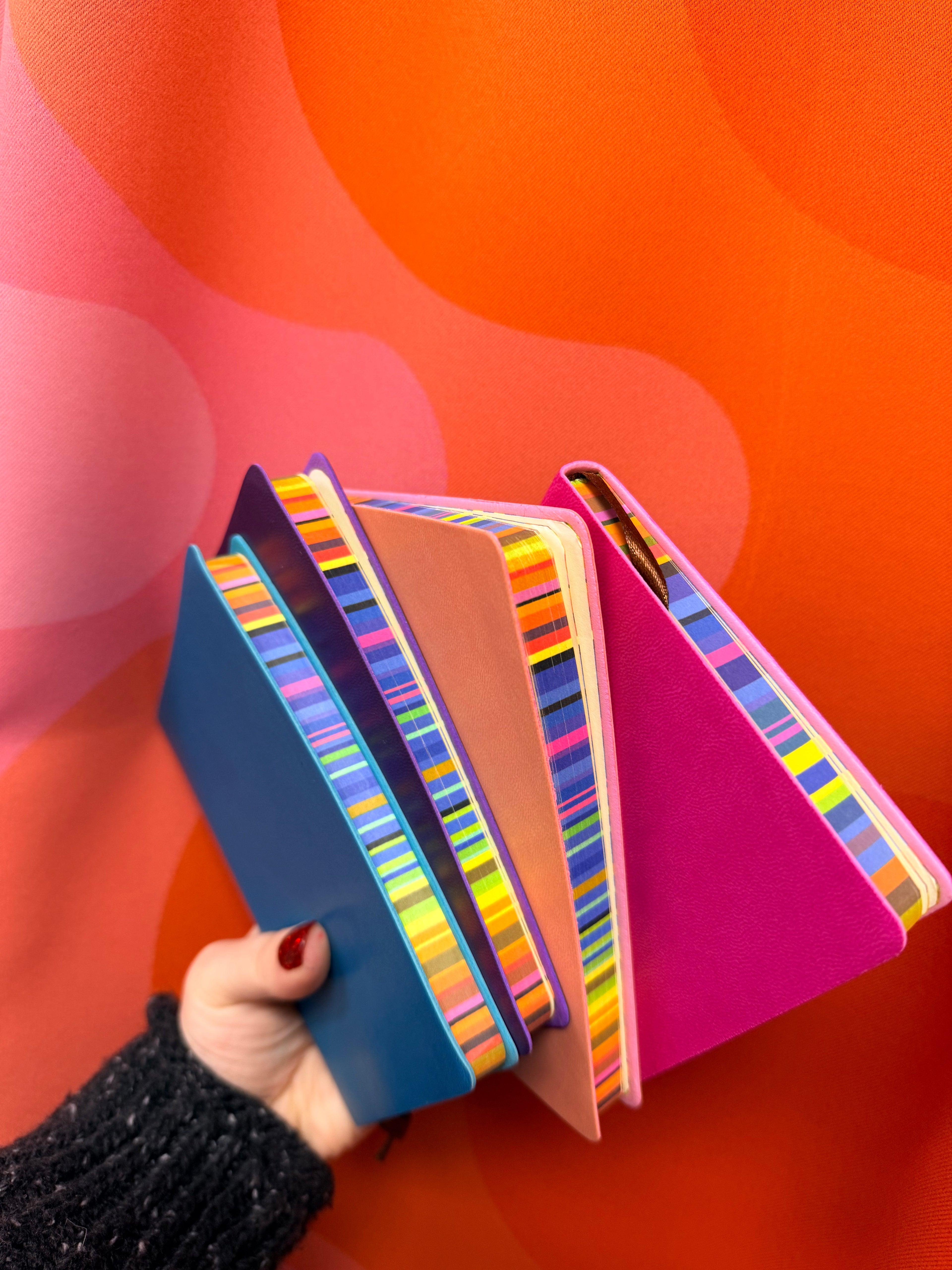 Rainbow Sprayed Edges Notebooks