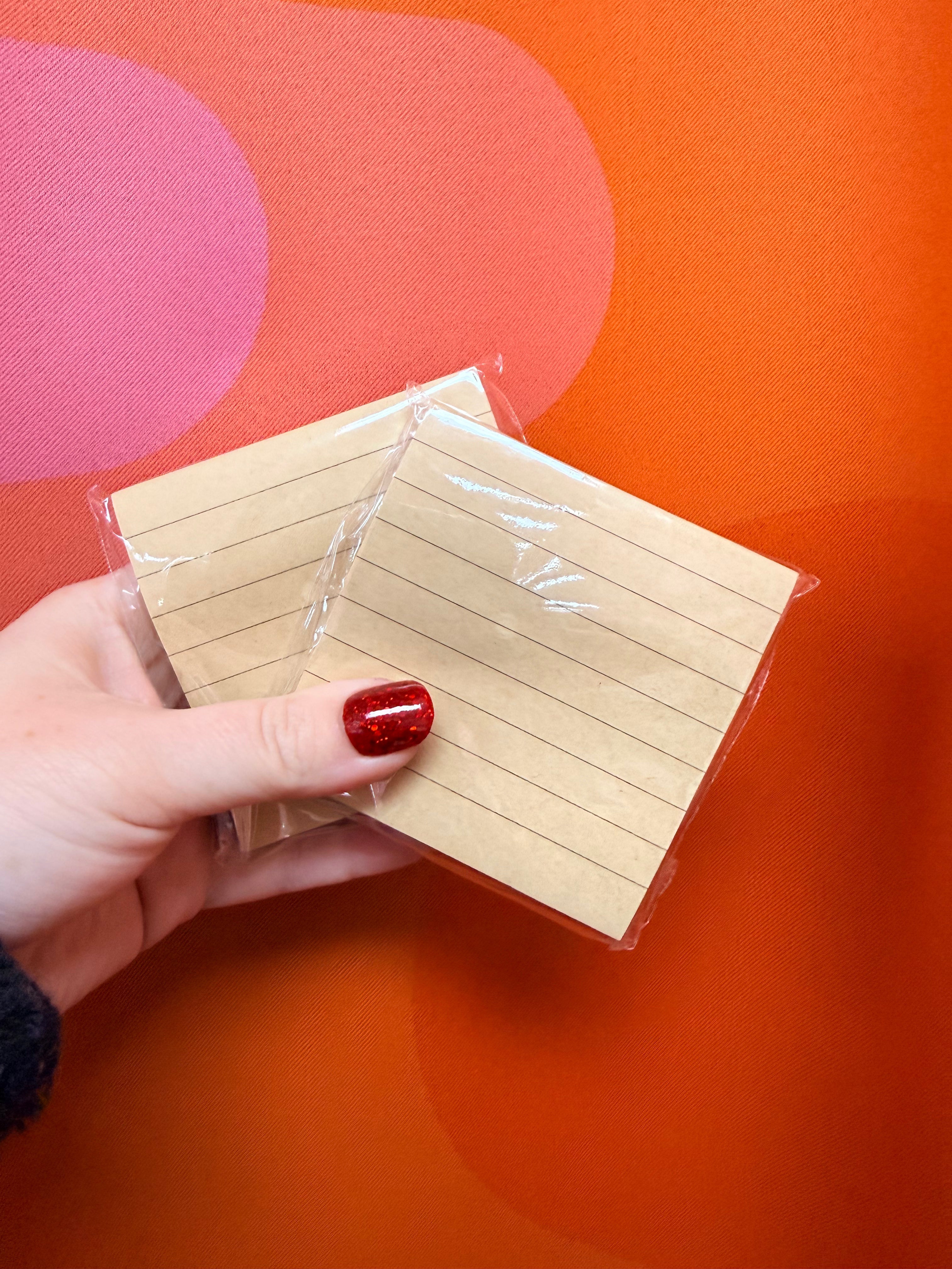 Organic Sticky Notes