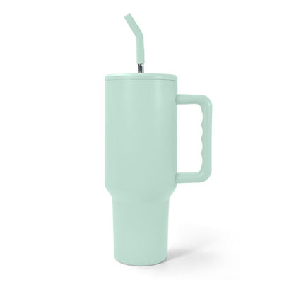 40oz Leak/Spill Proof lid sublimation Blank Tumbler with handle and stainless straw