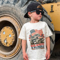 RED WHITE AND RUMBLE TEE - VINTAGE CREAM