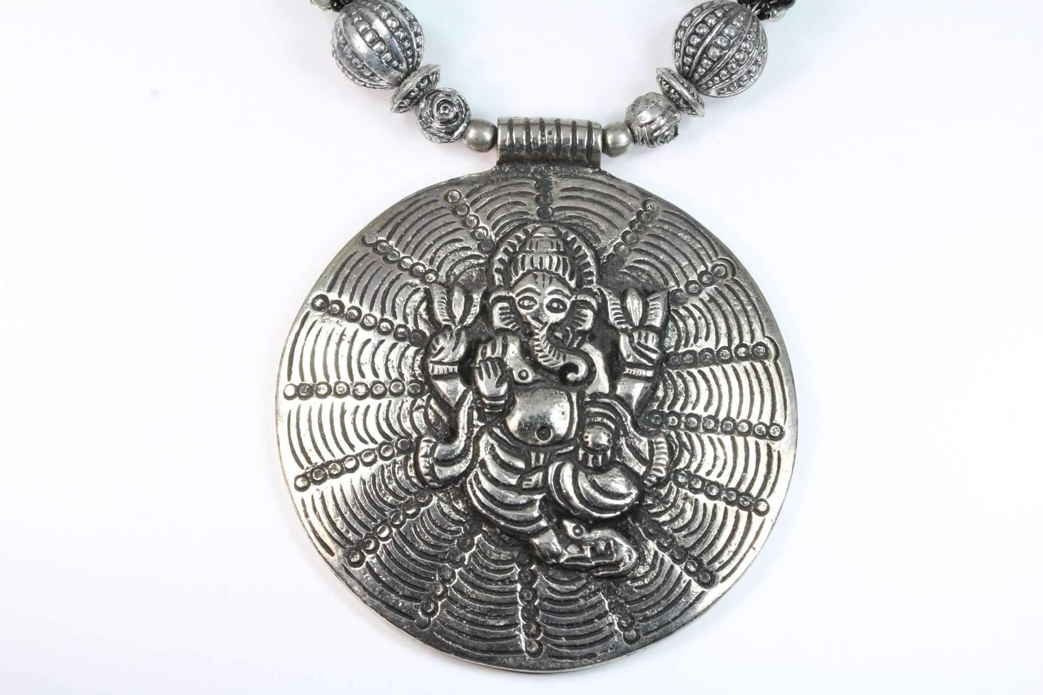 Ganesha Cosmos Handcrafted Spiritual Statement Necklace