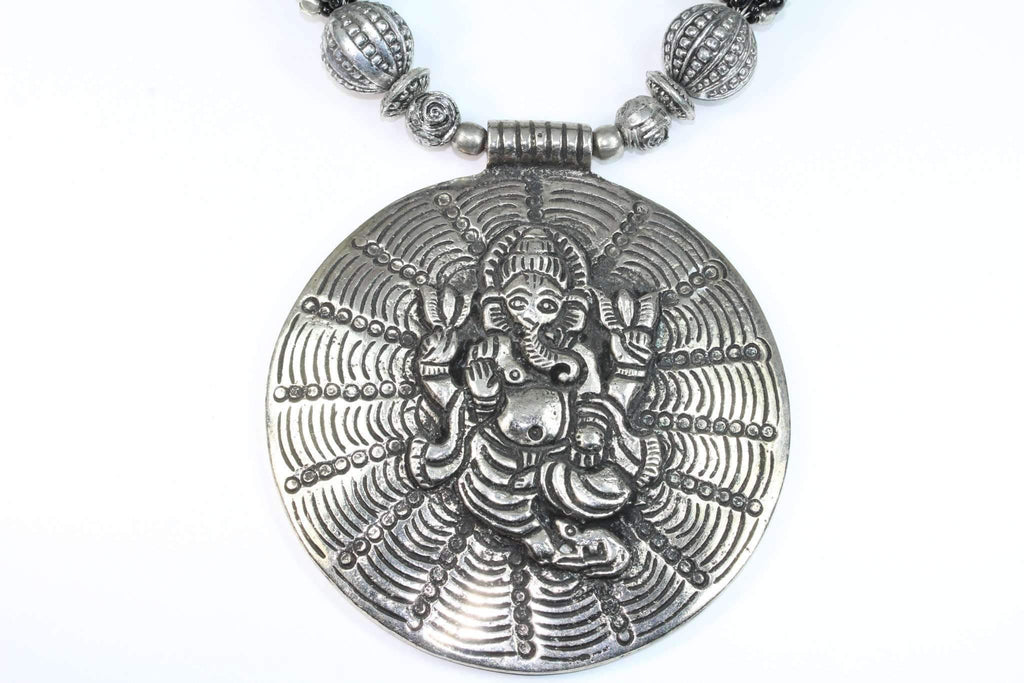Ganesha Cosmos Handcrafted Spiritual Statement Necklace