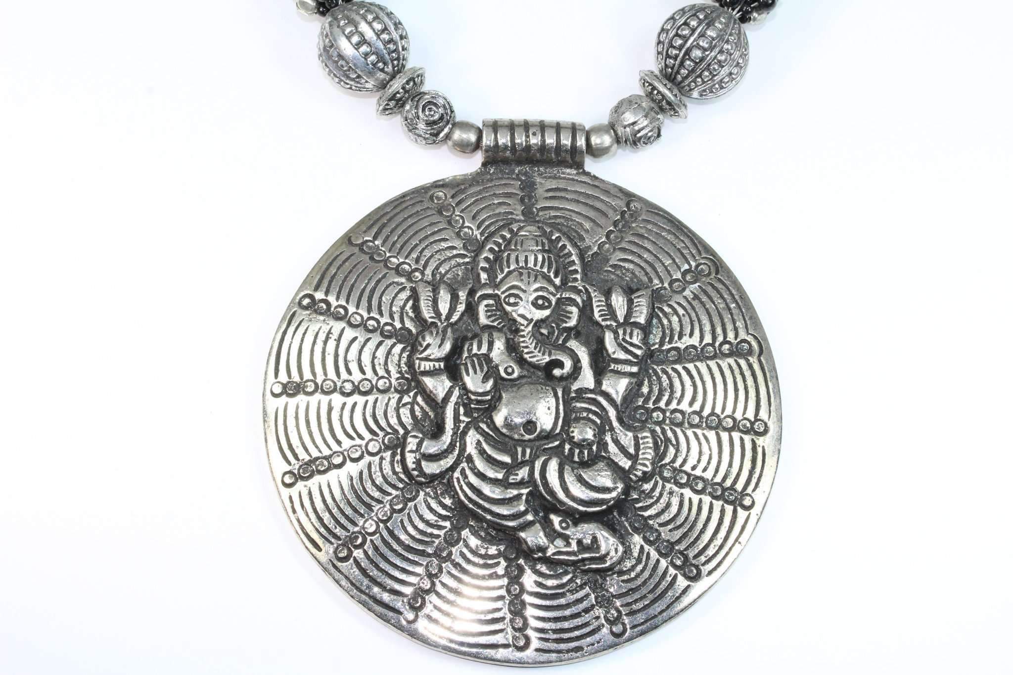 Ganesha Cosmos Handcrafted Spiritual Statement Necklace