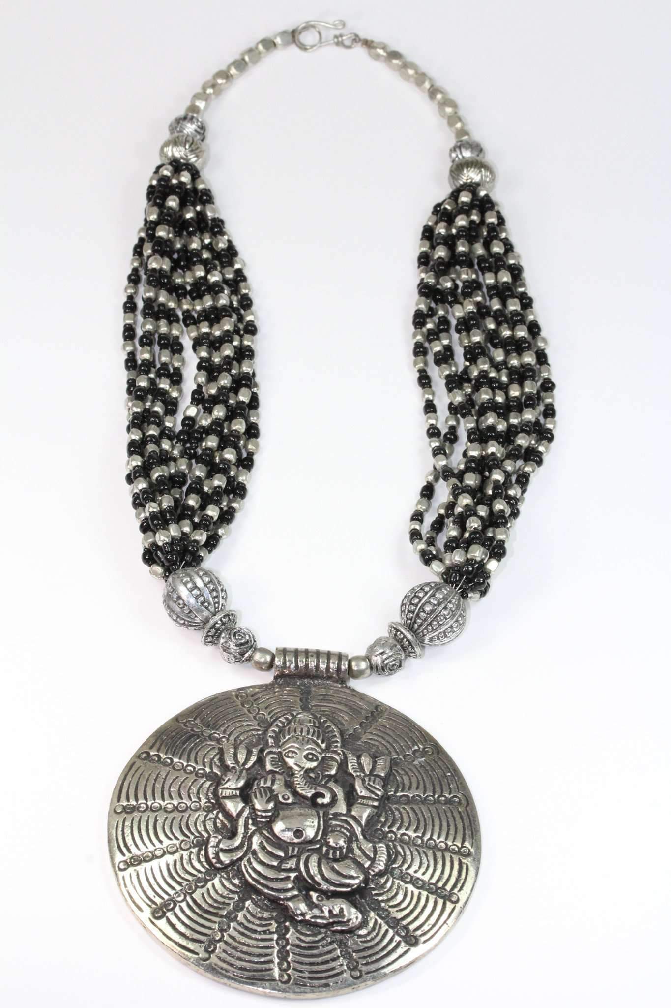 Ganesha Cosmos Handcrafted Spiritual Statement Necklace