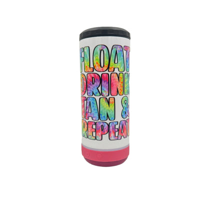 Float Drink And & Repeat 16oz 4 in 1 Blank Can cooler Speaker Tumblers Bluetooth music cup stainless steel Coolers