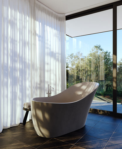 Freestanding Slipper shape bathtub