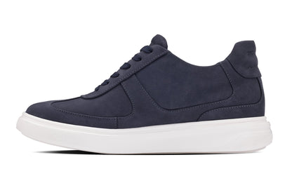CALTO - J2203 - 2.6 Inches Taller (Ultramarine Blue/White Sole) - Lightweight Nubuck Sneakers