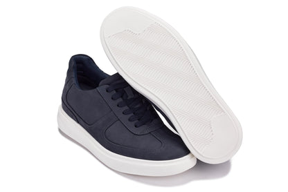 CALTO - J2203 - 2.6 Inches Taller (Ultramarine Blue/White Sole) - Lightweight Nubuck Sneakers