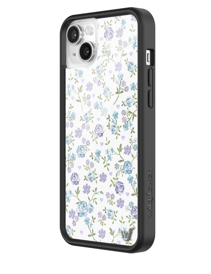 Lilac and Blue Floral iPhone Case
