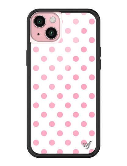Polka Dot | White and Pink iPhone Case