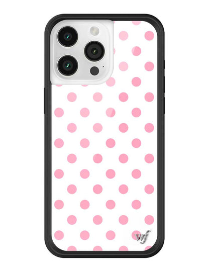 Polka Dot | White and Pink iPhone Case