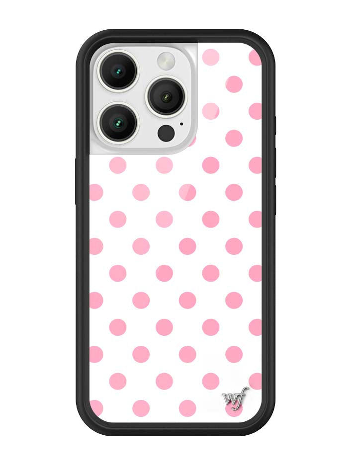 Polka Dot | White and Pink iPhone Case