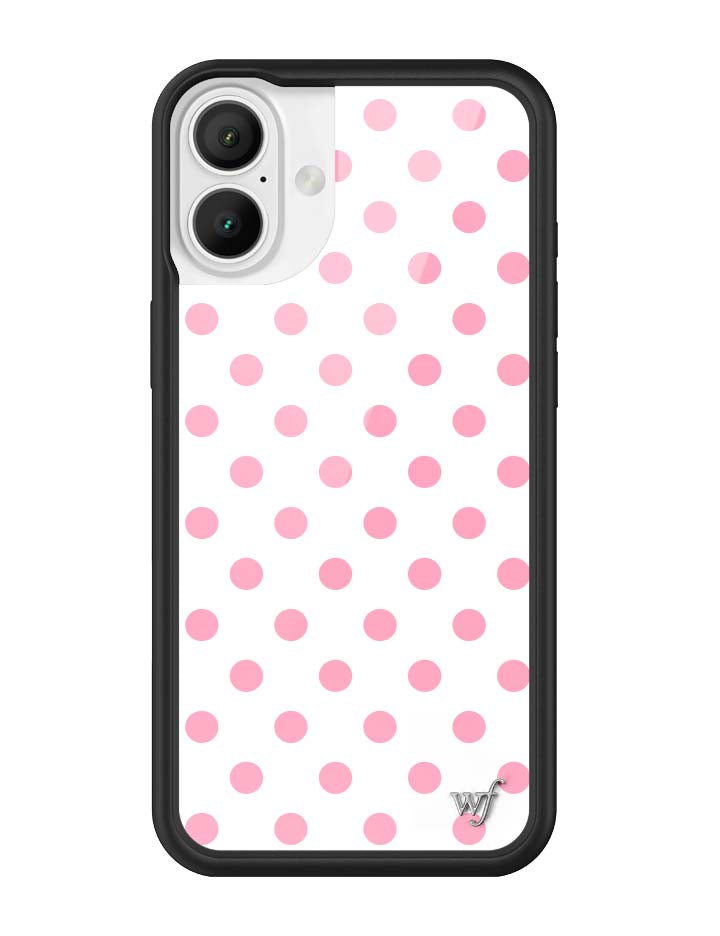 Polka Dot | White and Pink iPhone Case