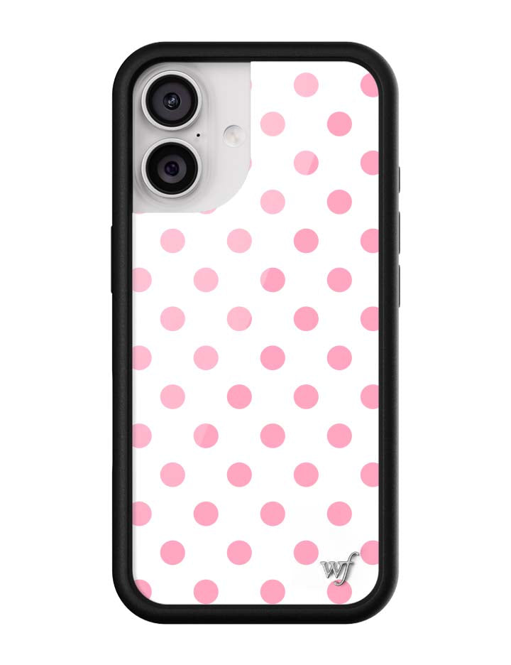 Polka Dot | White and Pink iPhone Case