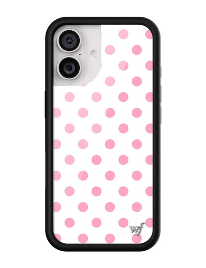 Polka Dot | White and Pink iPhone Case