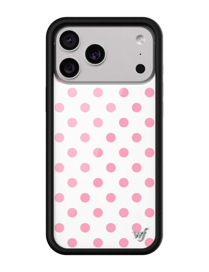 Polka Dot | White and Pink iPhone Case