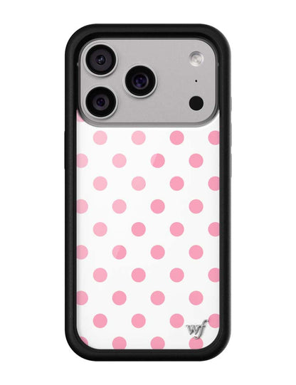 Polka Dot | White and Pink iPhone Case