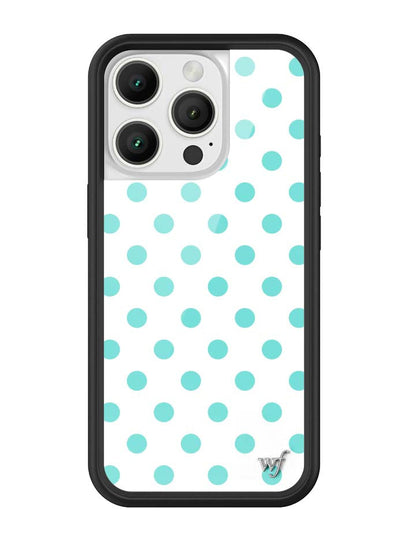 Polka Dot | White and Turquoise iPhone Case
