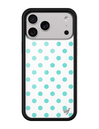 Polka Dot | White and Turquoise iPhone Case
