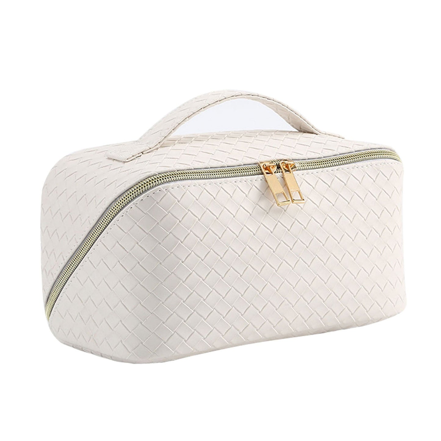 Water Resist PU Leather Makeup Bag Large Capacity Travel Toiletry Pouch