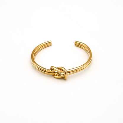 Lovers Knot Brass Cuff Bracelet | Mapenzi