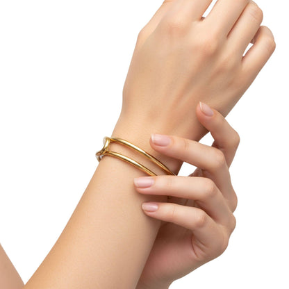 Double Loop Brass Cuff Bracelet | Mia
