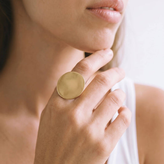 Large Disc Statement Ring | Mwanzo