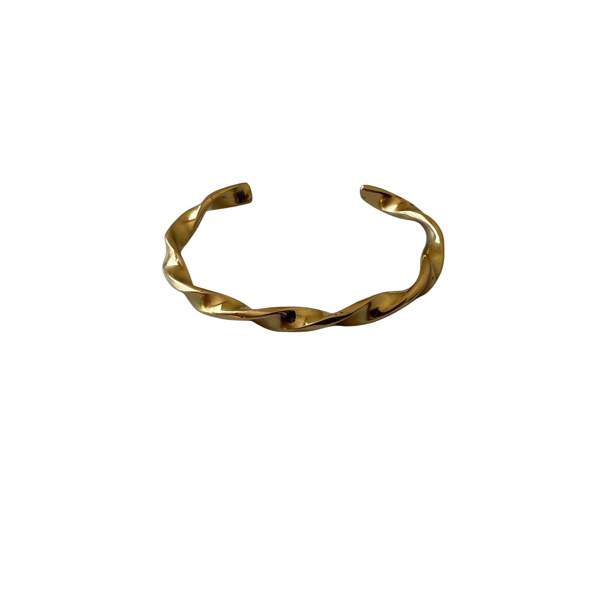 Twisted Brass Cuff Bracelet | Nani