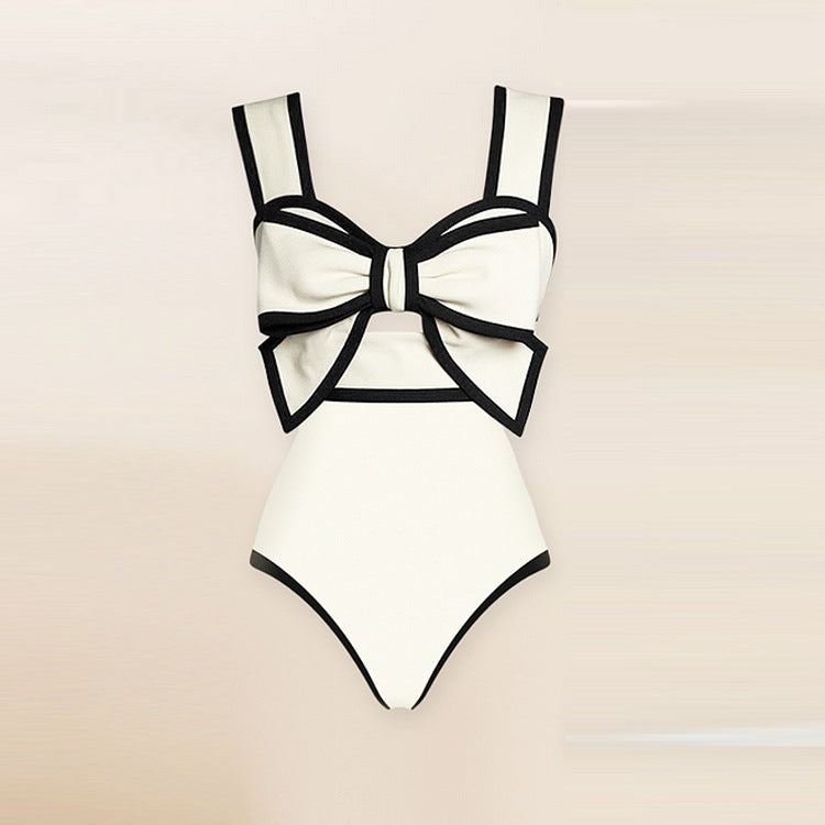 Sexy Swimsuit Women Conservative Cover Belly Lace up Swimsuit Spring Chiffon Beach Skirt Set Swimsuit