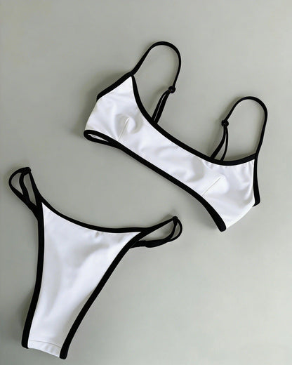 Popular Bikini Solid Color Sexy Split Multi Color Swimsuit Women