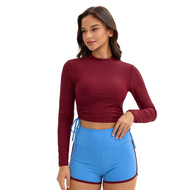 Swimsuit Women Split Long Sleeve Sunscreen Solid Color Conservative Two Piece Set Swimsuit