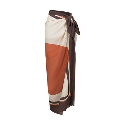 Double Sided One Piece Swimsuit Women Beach Vacation Skirt Swimsuit