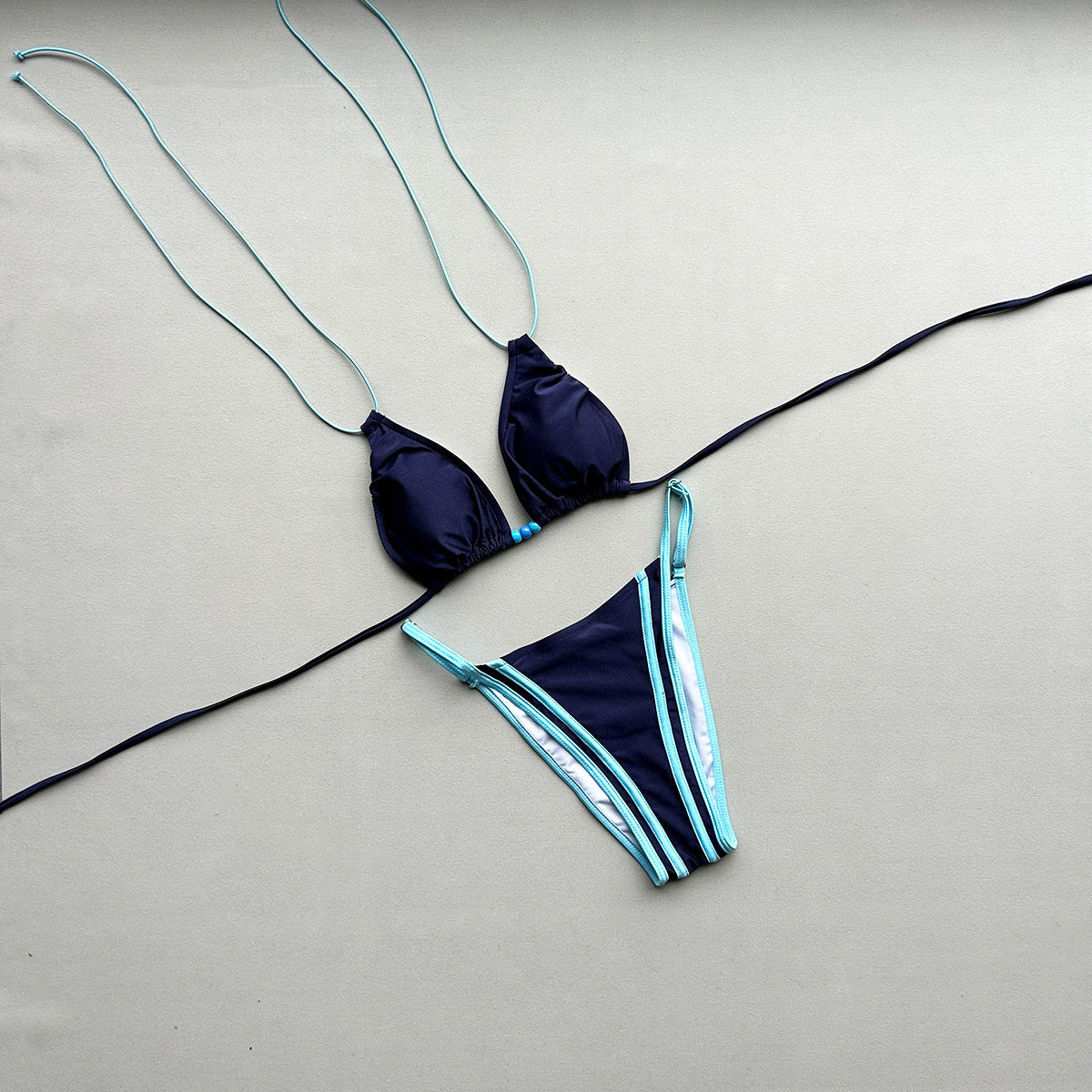 Bikini Sexy Bikini Printed Lace up Split Women Swimsuit Women