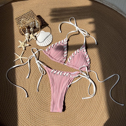 Fresh Sweet Personality Split Swimwear Swimsuit Bikini