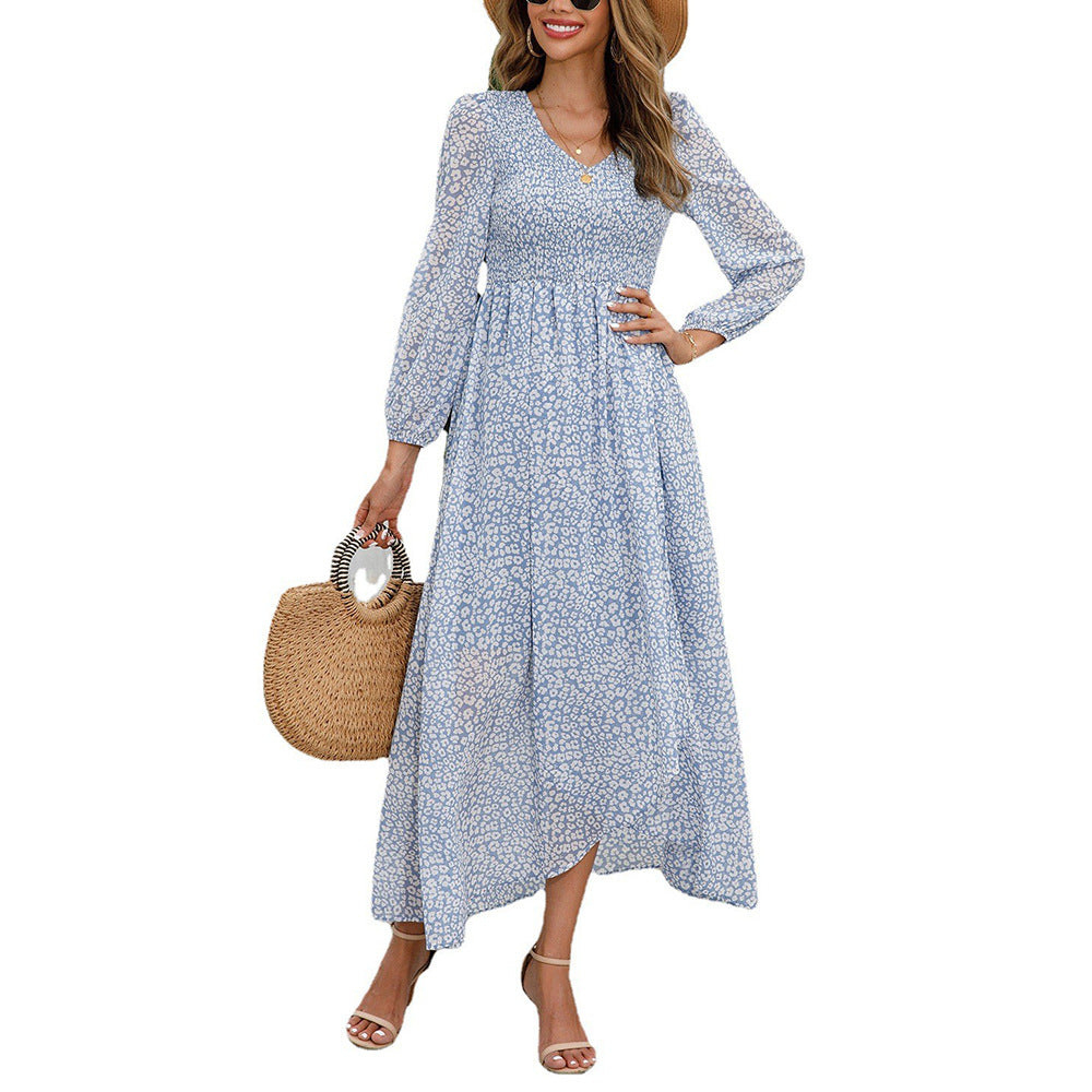 Spring Summer Sun Protection A line High Waist Vacation Maxi Dress for Women