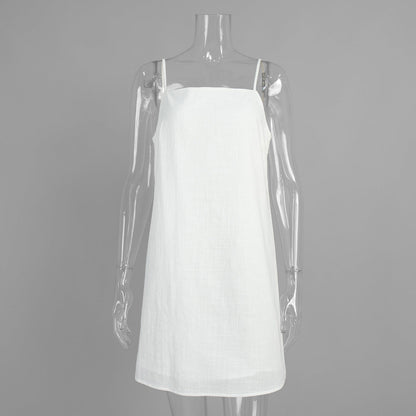 Strap Dress Summer Office Casual Lazy Strap Short Dress