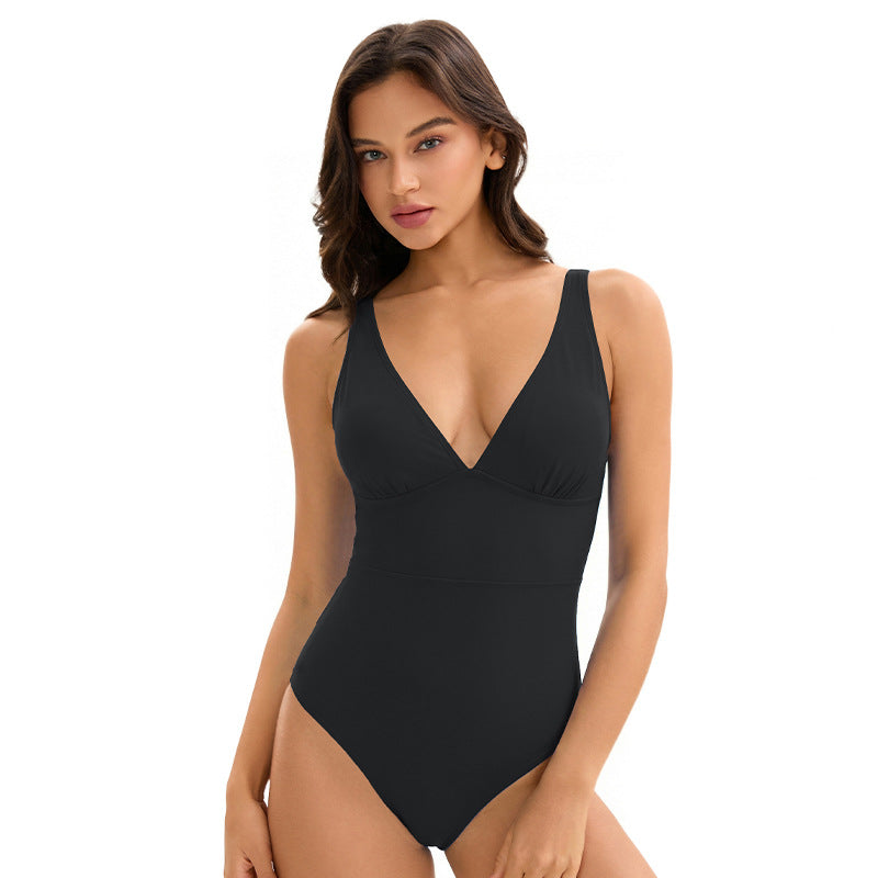 Tight Jumpsuit Women Swimsuit Sexy Conservative Sleeveless Swimsuit with Chest Pad Bikini Women