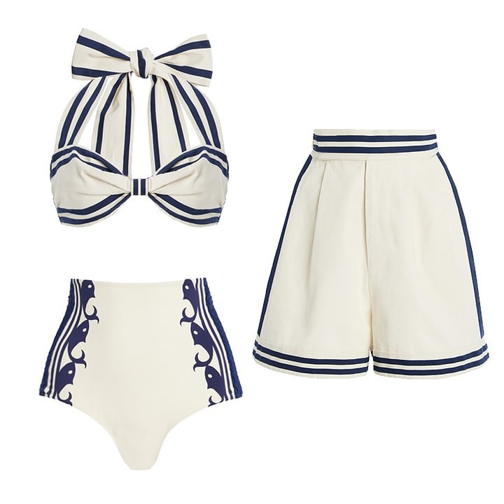 Bow Bandage High Grade One Piece Swimsuit Women