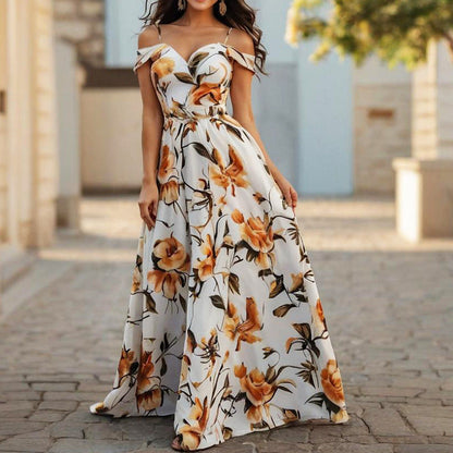 Summer Women Clothing Printed Sexy Bandeau Sling Dress