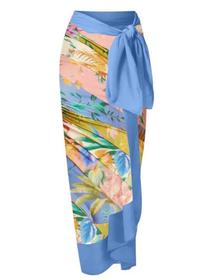 Sexy Siamese Conservative Cover Belly Thin Swimsuit Spring Bathing Suit Women Chiffon Beach Dress