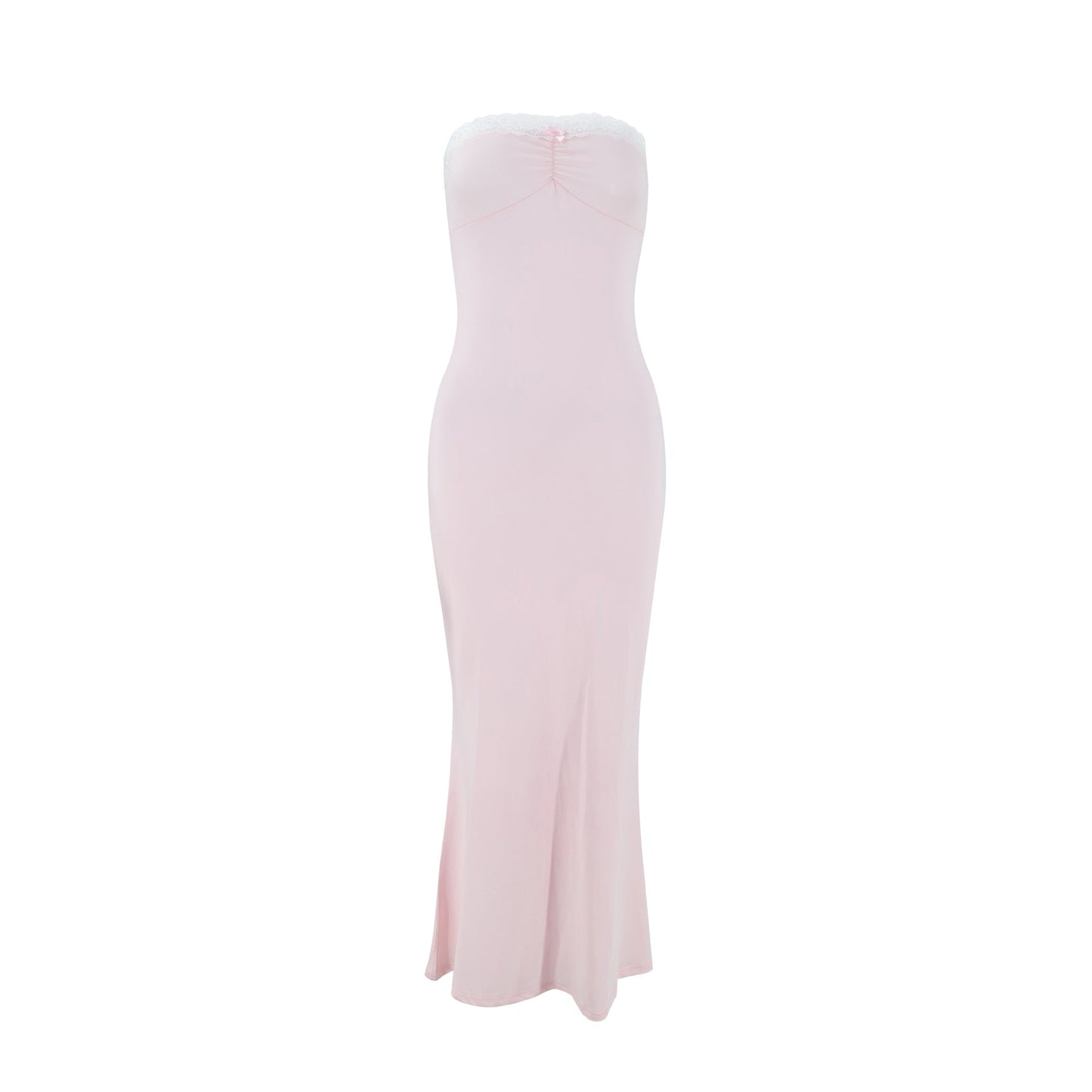 Women Clothing Summer Sexy Lace Stitching Wrapped Chest Dress