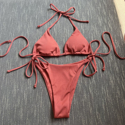 Sexy Three Point Bikini Split Swimsuit Women Beach Spring Swimsuit Bikini